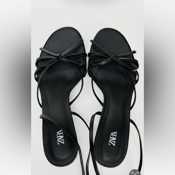 ZARA TIED HEELED SANDALS - Picture 3 of 9
